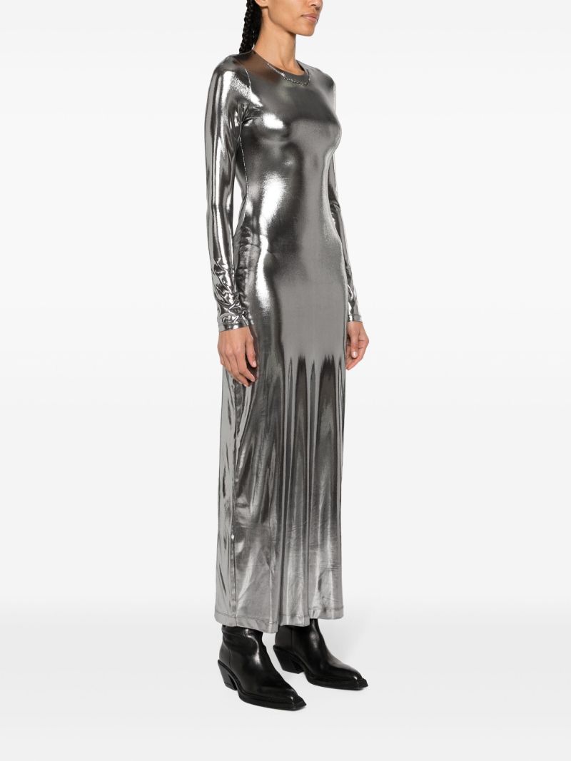 Silver-tone D-mathi LamÃ_x0083_Â© Dress
