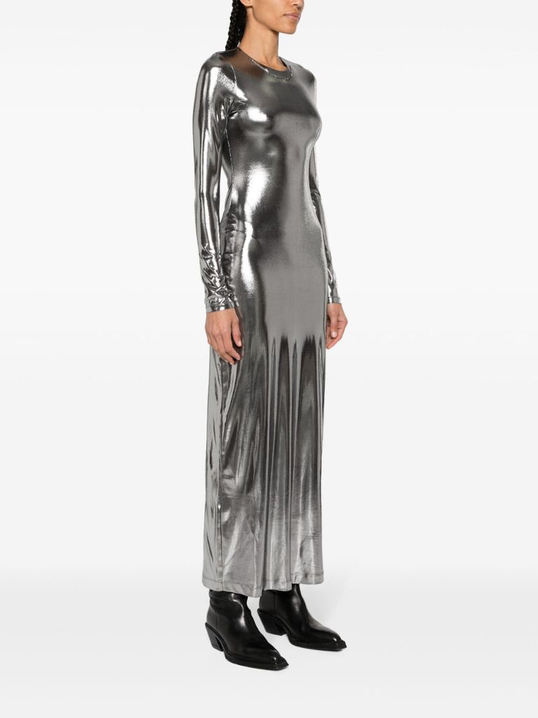 Silver-tone D-mathi LamÃ_x0083_Â© Dress