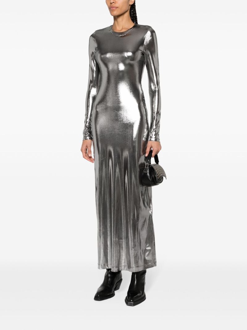 Silver-tone D-mathi LamÃ_x0083_Â© Dress