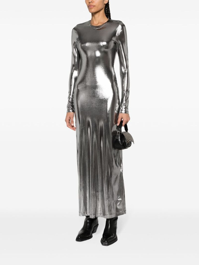 Silver-tone D-mathi LamÃ_x0083_Â© Dress