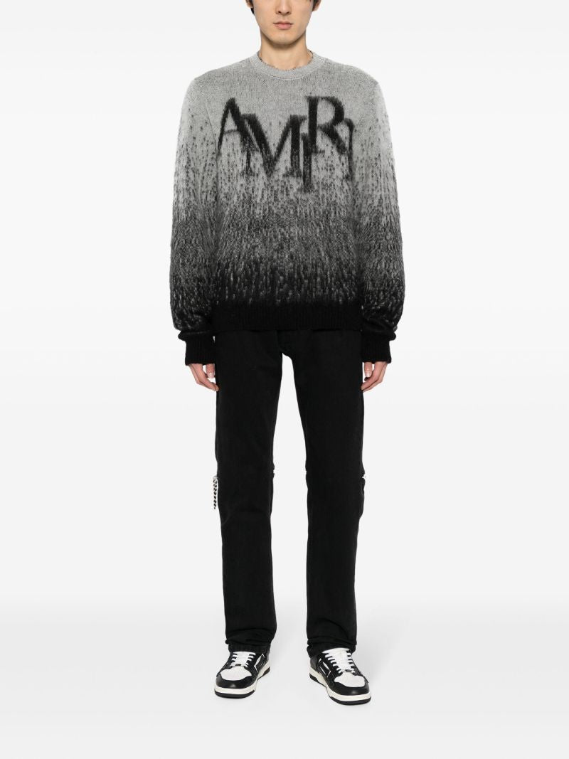 Black Staggered OmbrÃ_x0083_Â© Jumper