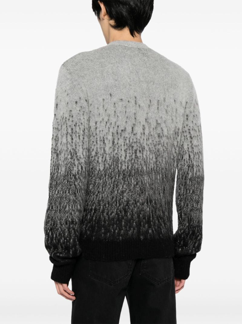 Black Staggered OmbrÃ_x0083_Â© Jumper