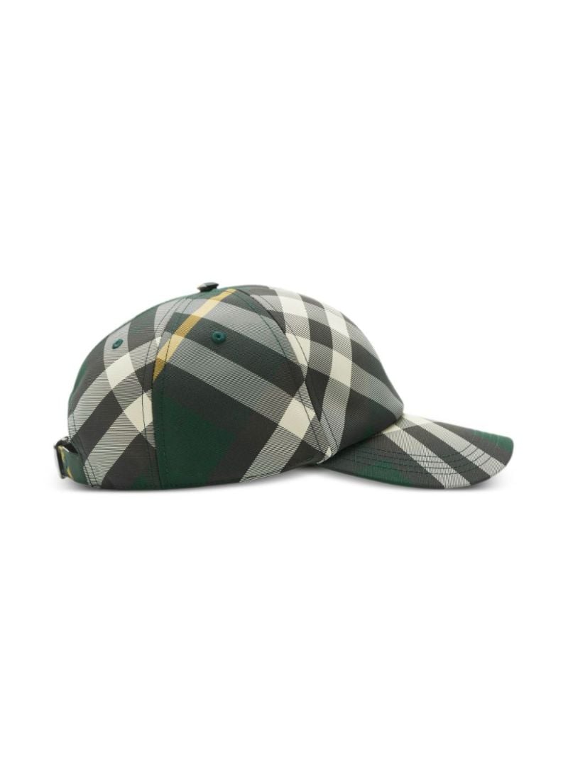 Green Checked Cotton Cap