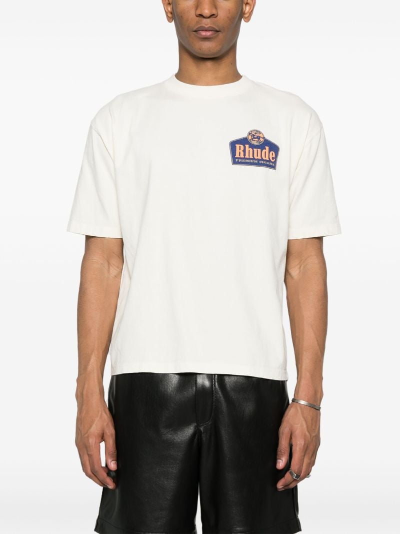 White Logo-print Cotton T-shirt