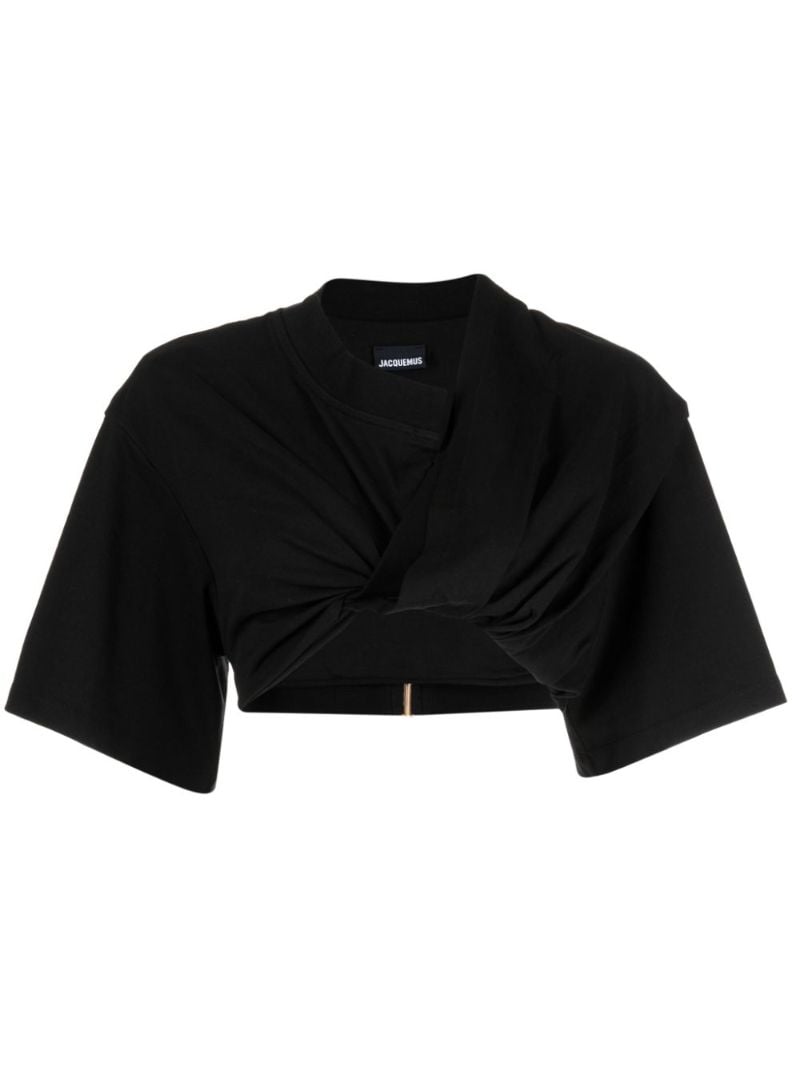Black Le Bahia Court Cotton Blouse