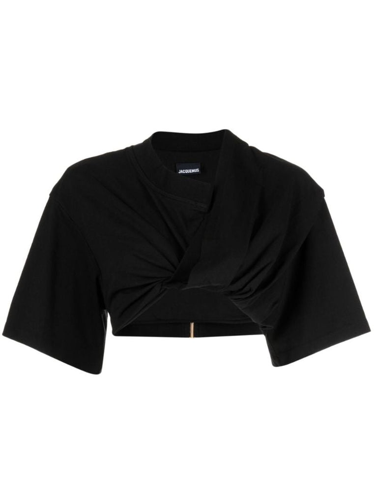Black Le Bahia Court Cotton Blouse