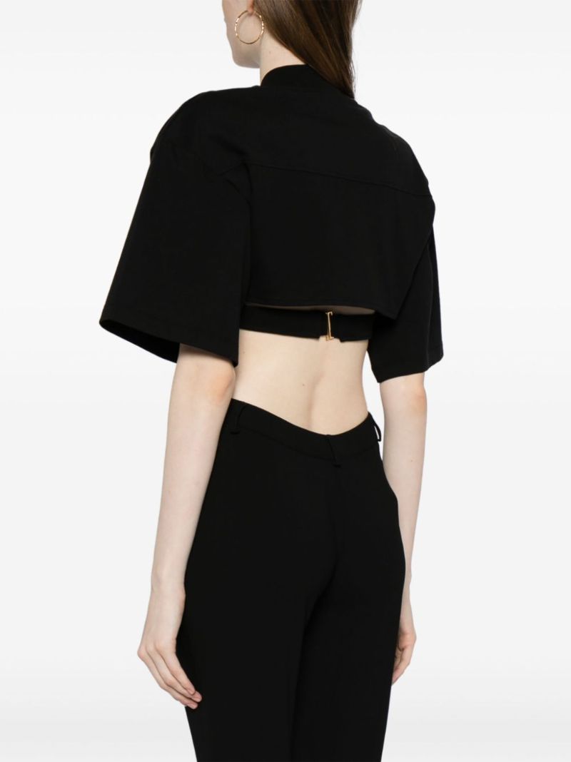 Black Le Bahia Court Cotton Blouse