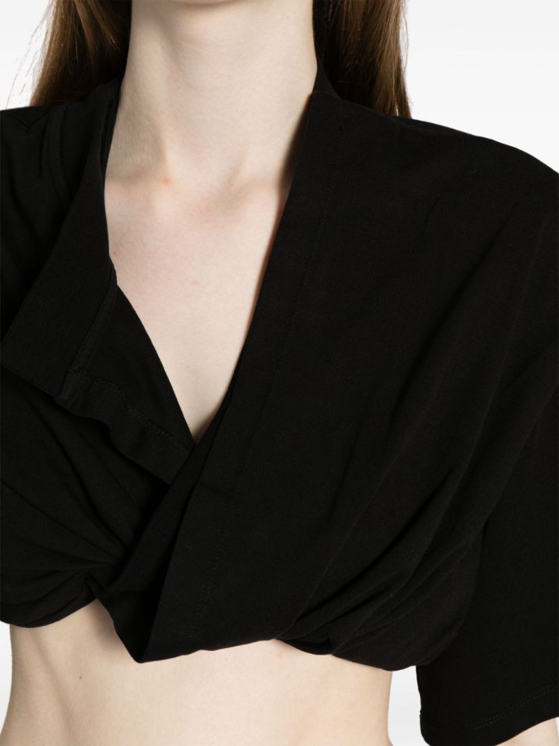 Black Le Bahia Court Cotton Blouse