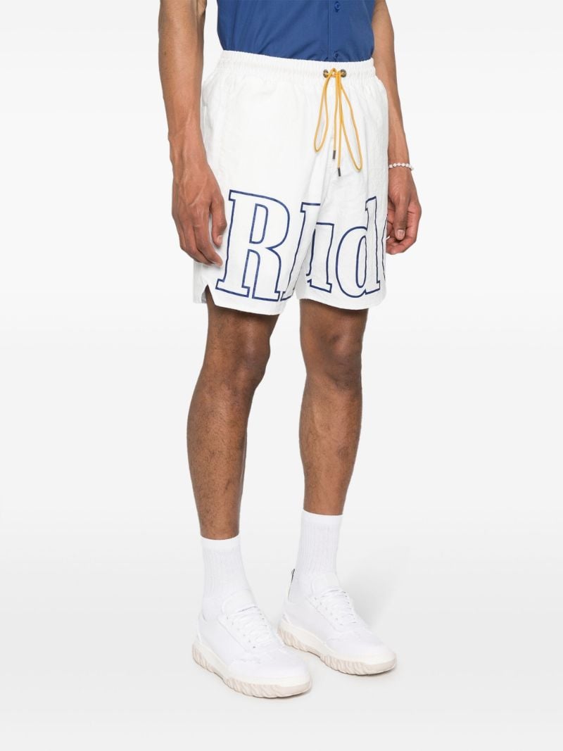 White Logo-print Track Shorts