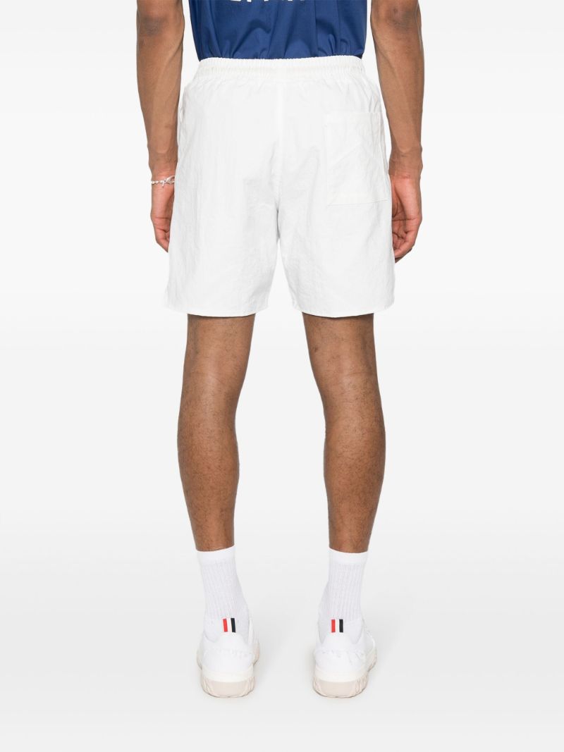 White Logo-print Track Shorts