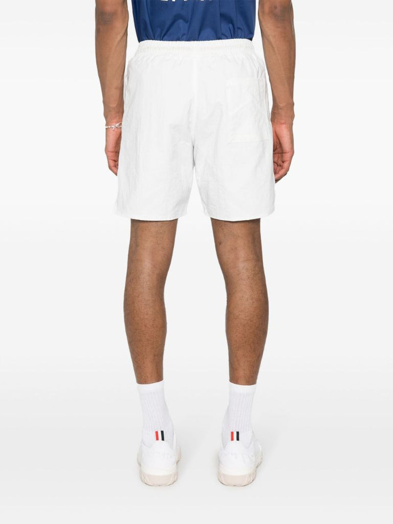 White Logo-print Track Shorts
