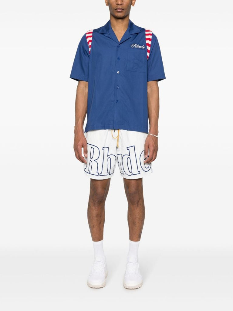 White Logo-print Track Shorts