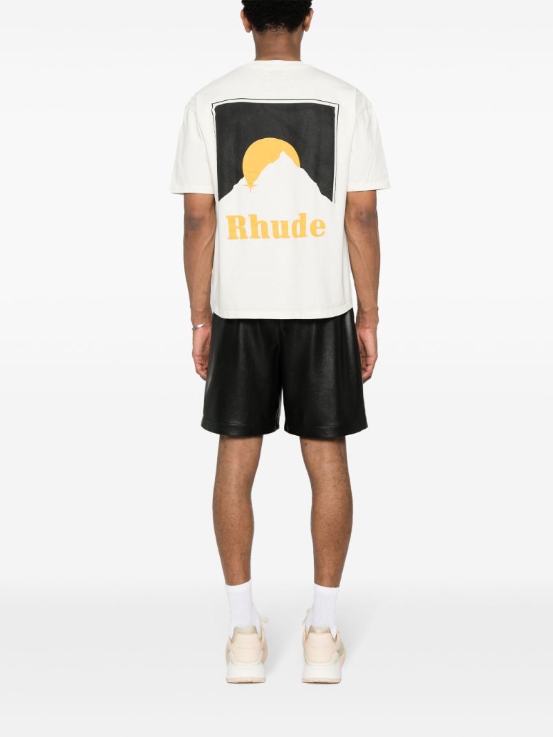 White Moonlight Graphic-print Cotton T-shirt