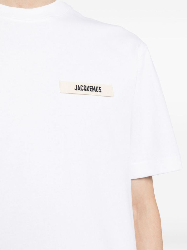White Logo-appliquÃ_x0083_Â© T-shirt