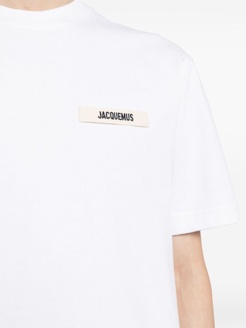 White Logo-appliquÃ_x0083_Â© T-shirt