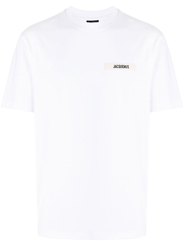 White Logo-appliquÃ_x0083_Â© T-shirt
