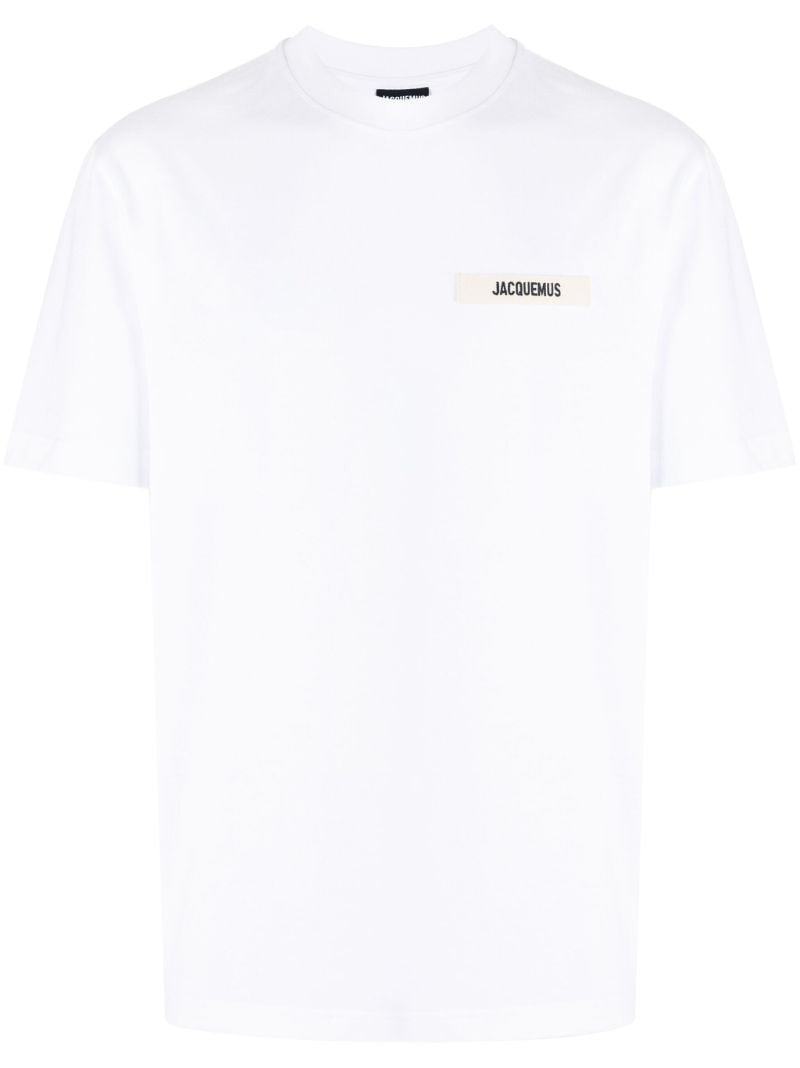 White Logo-appliquÃ_x0083_Â© T-shirt