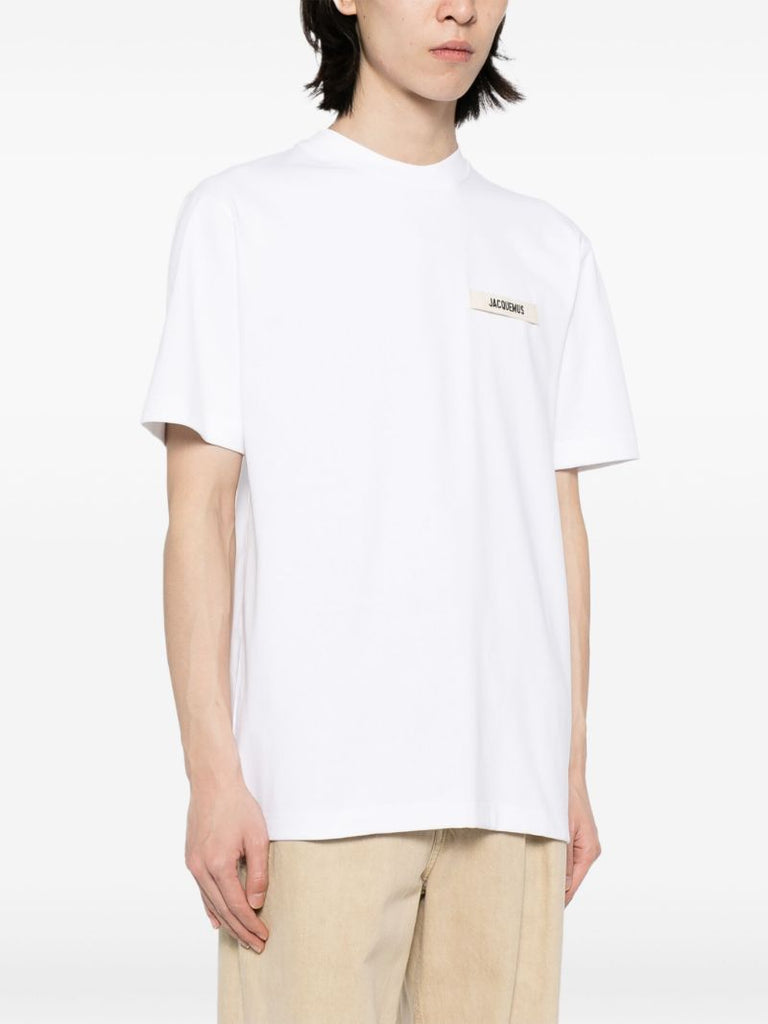 White Logo-appliquÃ_x0083_Â© T-shirt