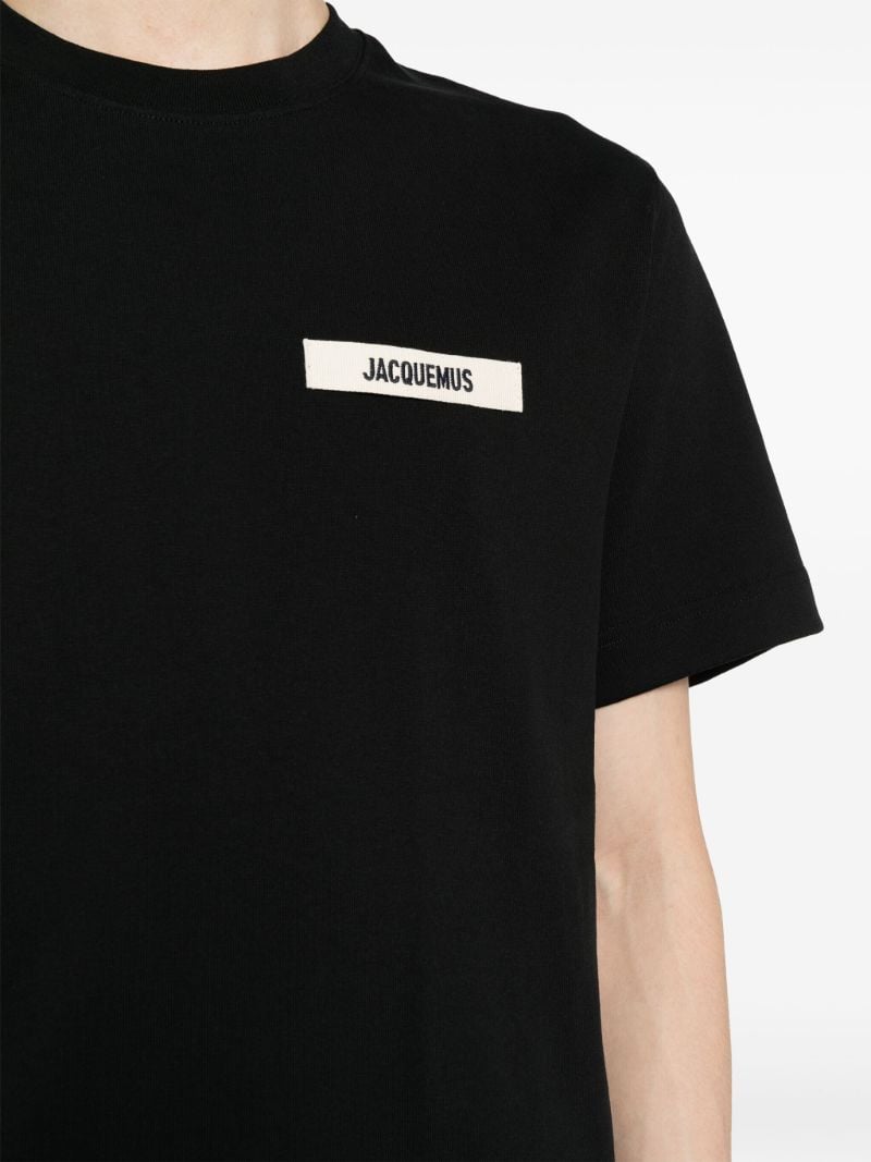 Black Logo-appliquÃ_x0083_Â© Cotton T-shirt