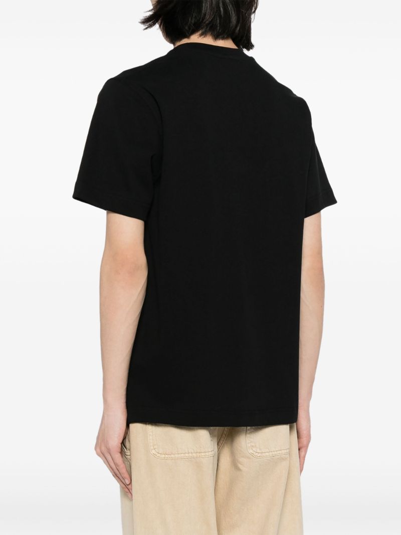 Black Logo-appliquÃ_x0083_Â© Cotton T-shirt