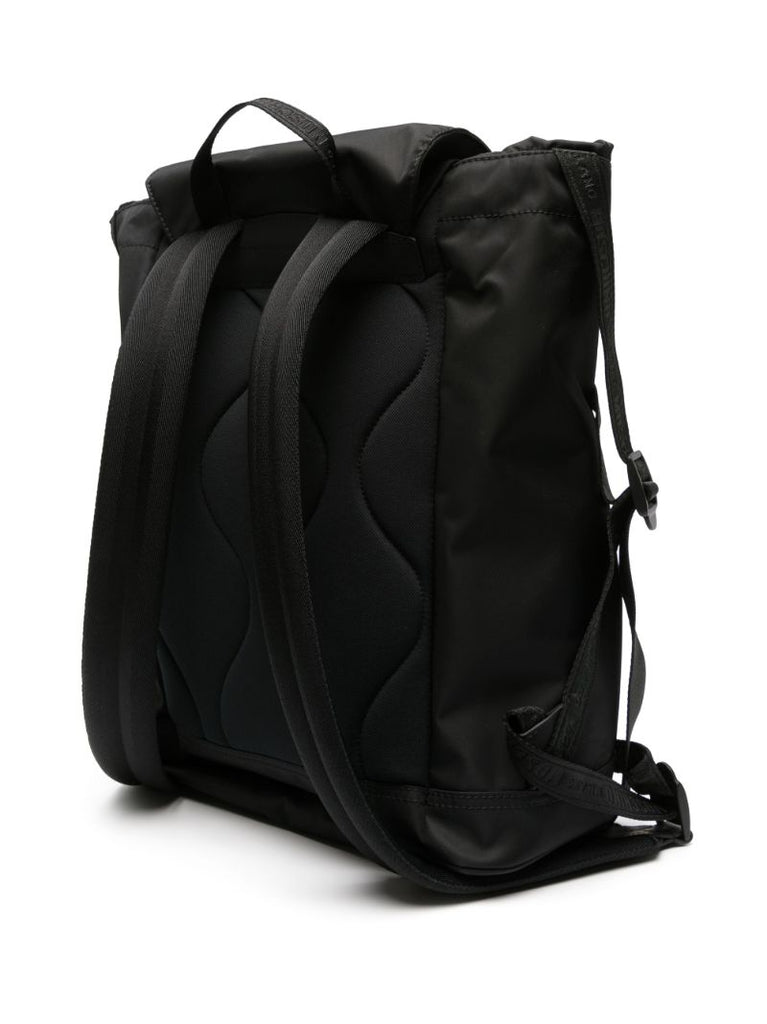 Black Logo-print Backpack