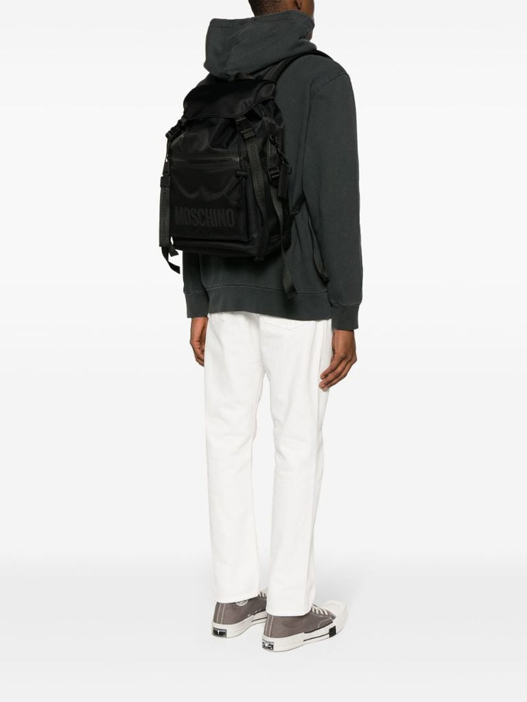 Black Logo-print Backpack