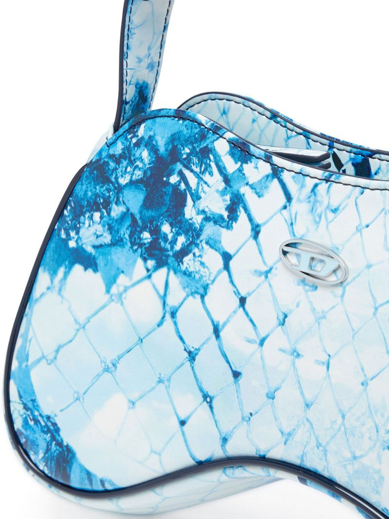 Blue Play Snakeskin-effect Shoulder Bag