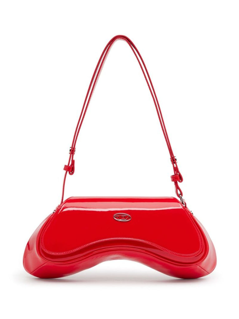 Red Play Glossy Shoulder Bag