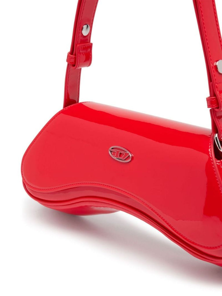Red Play Glossy Shoulder Bag