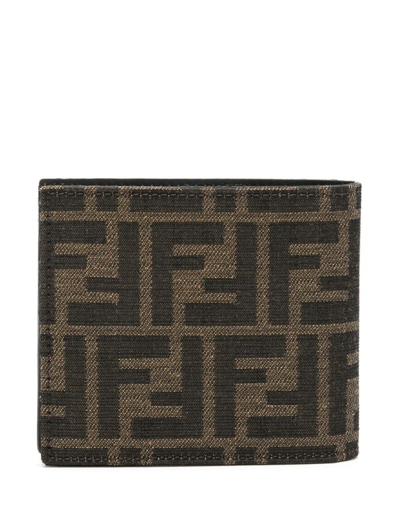 Brown Ff-jacquard Leather Wallet