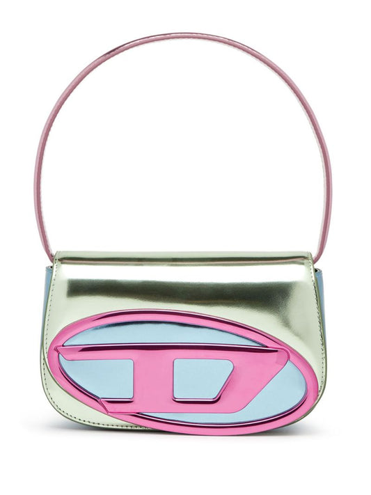 Green 1dr Mirrored Shoulder Bag