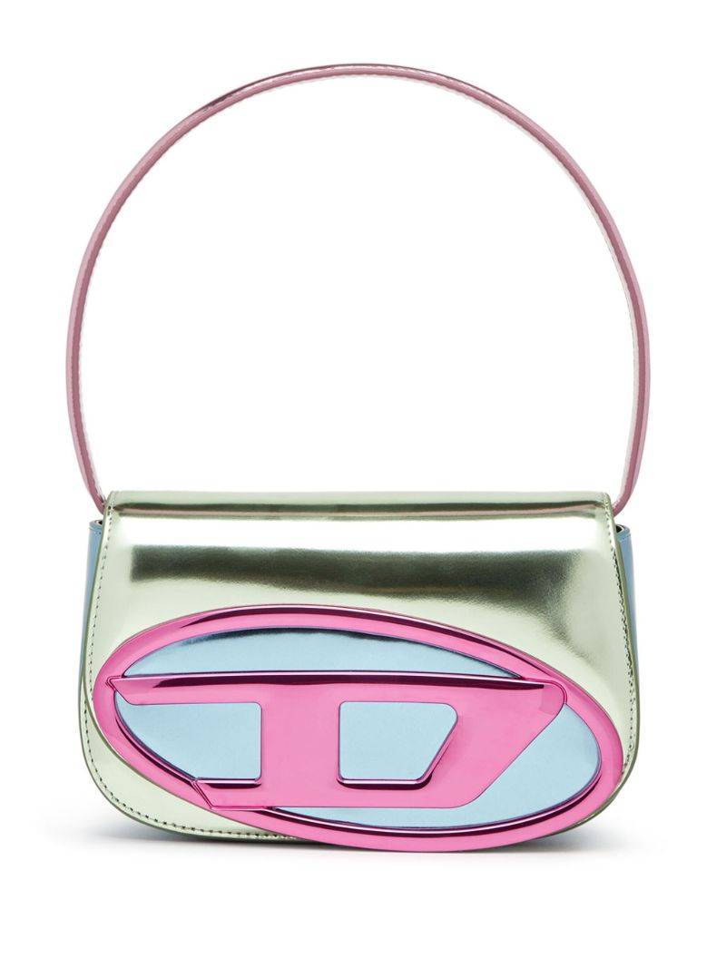 Green 1dr Mirrored Shoulder Bag