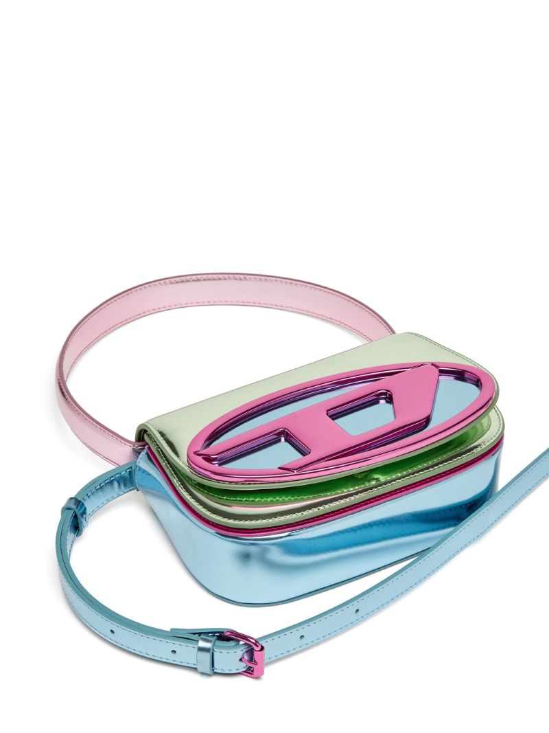 Green 1dr Mirrored Shoulder Bag