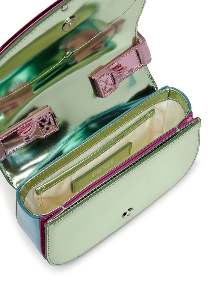Green 1dr Mirrored Shoulder Bag