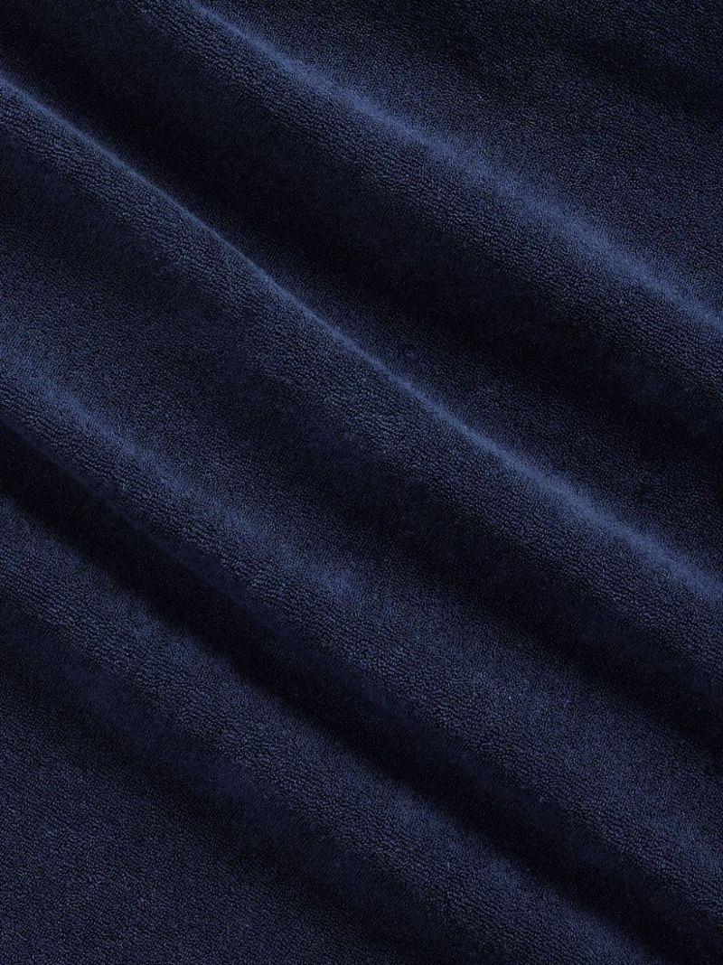 Blue Short-sleeve Cotton Shirt