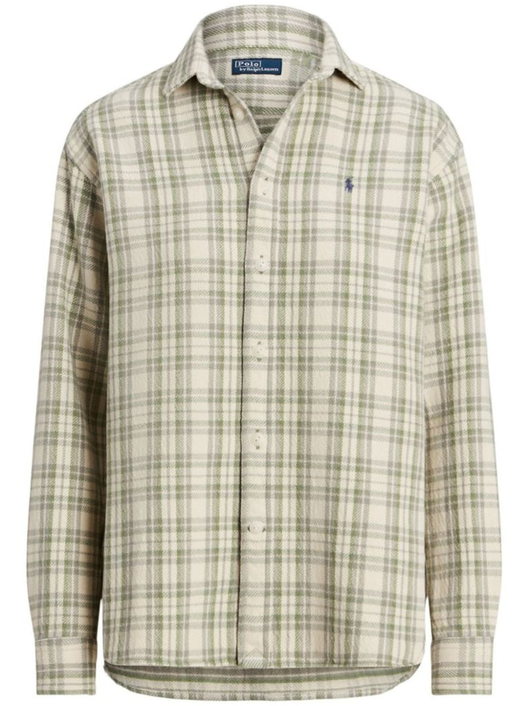 Green Plaid Cotton Shirt