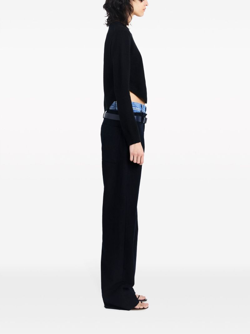 Black Stella Monogram Cashmere Sweater