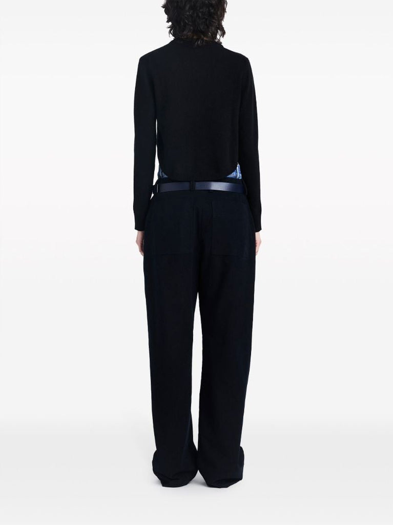 Black Stella Monogram Cashmere Sweater