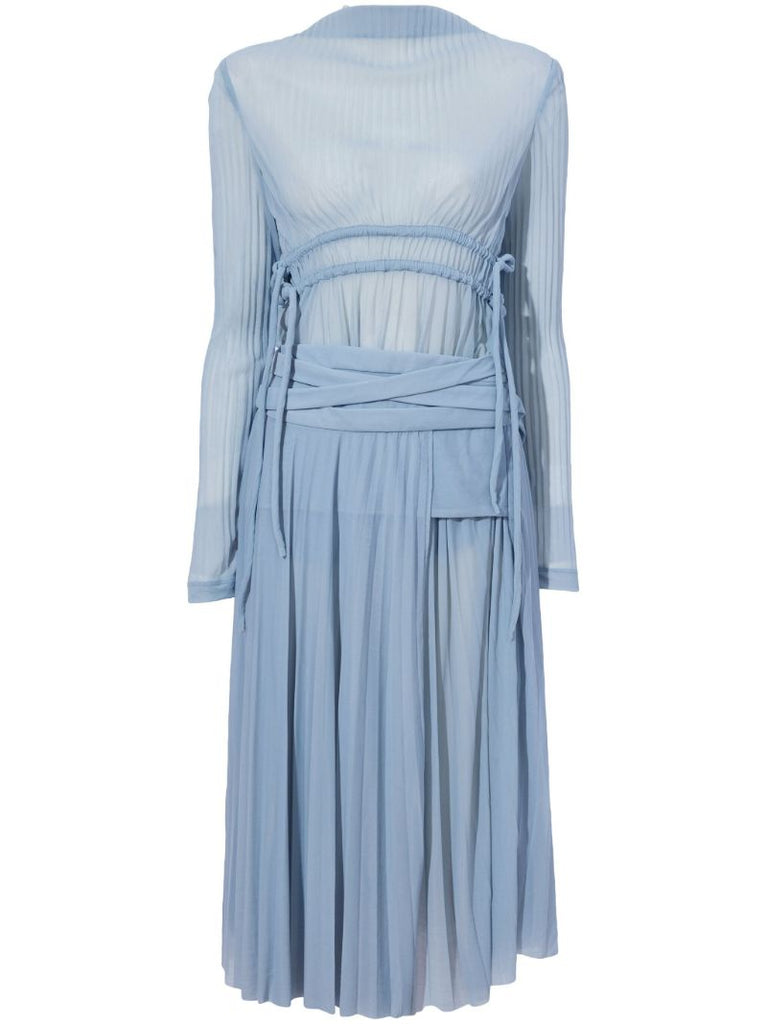 Blue Riley Draped Dress