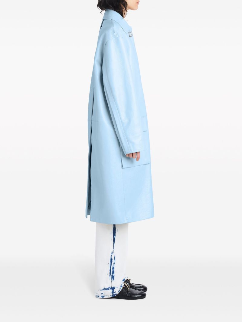 Blue Billie Lacquered Leather Coat