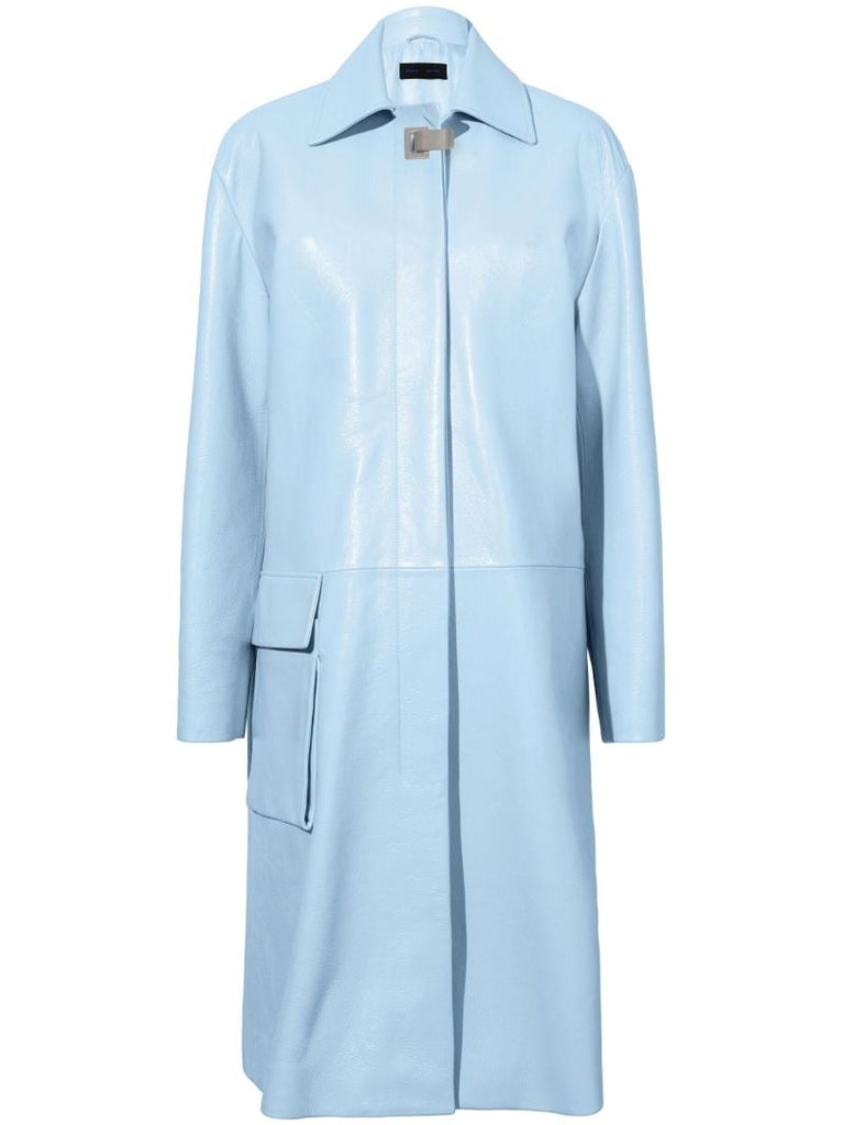 Blue Billie Lacquered Leather Coat
