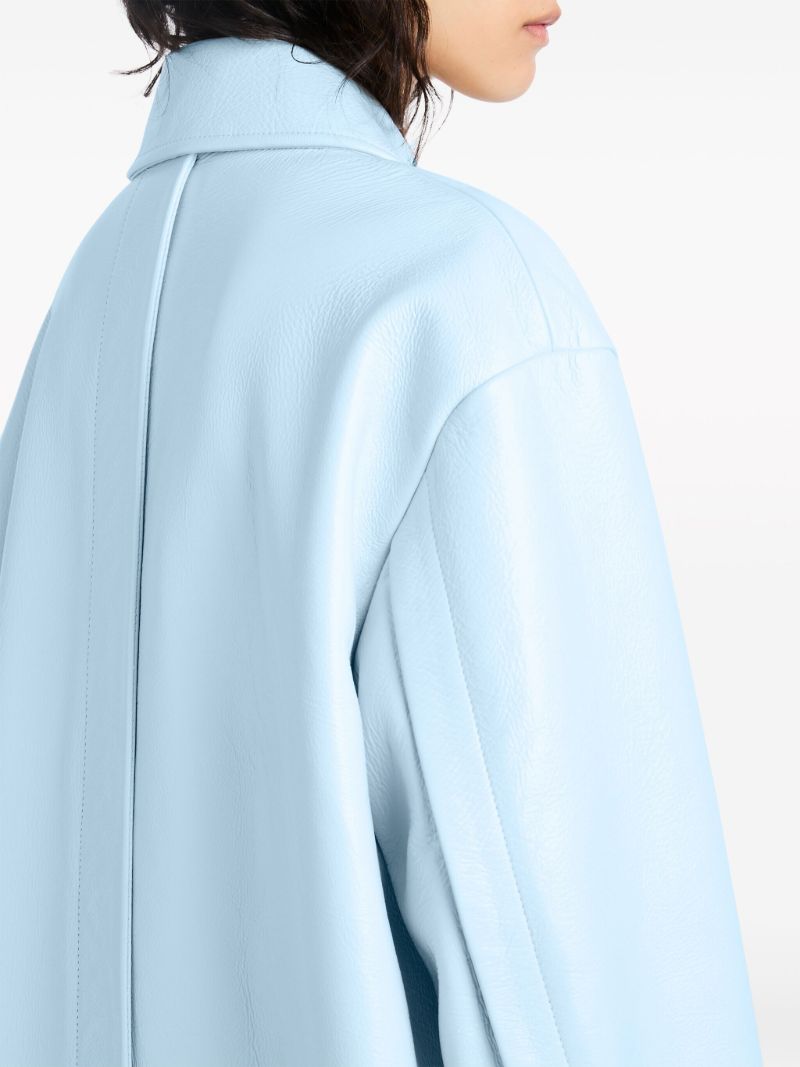 Blue Billie Lacquered Leather Coat