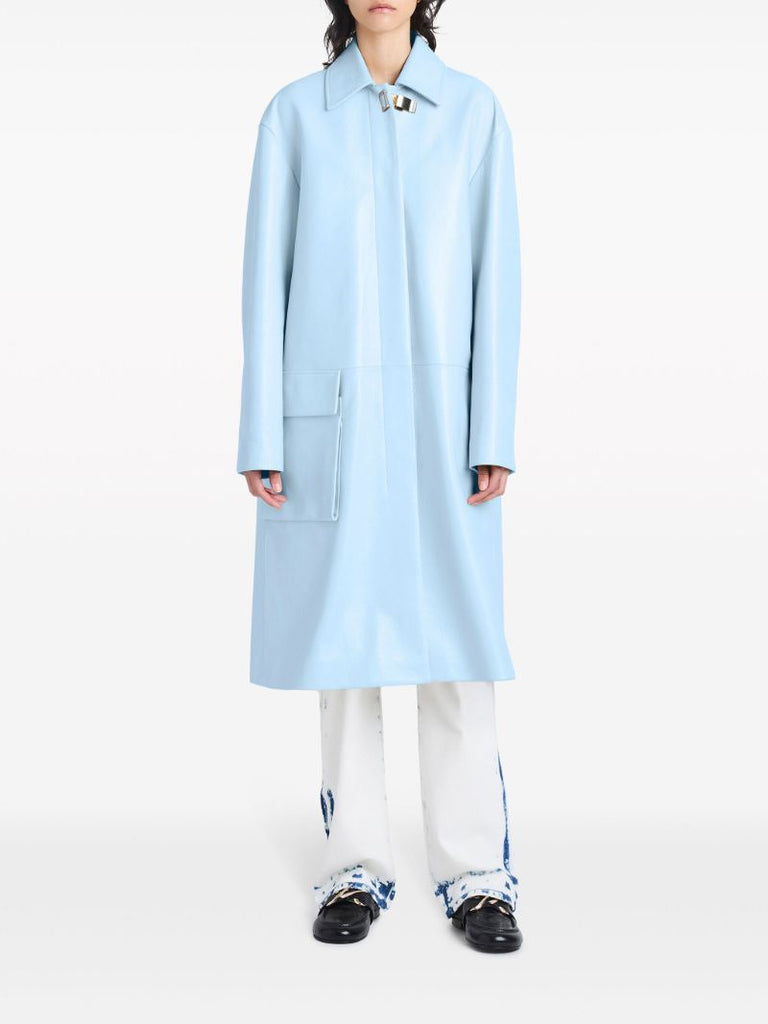 Blue Billie Lacquered Leather Coat