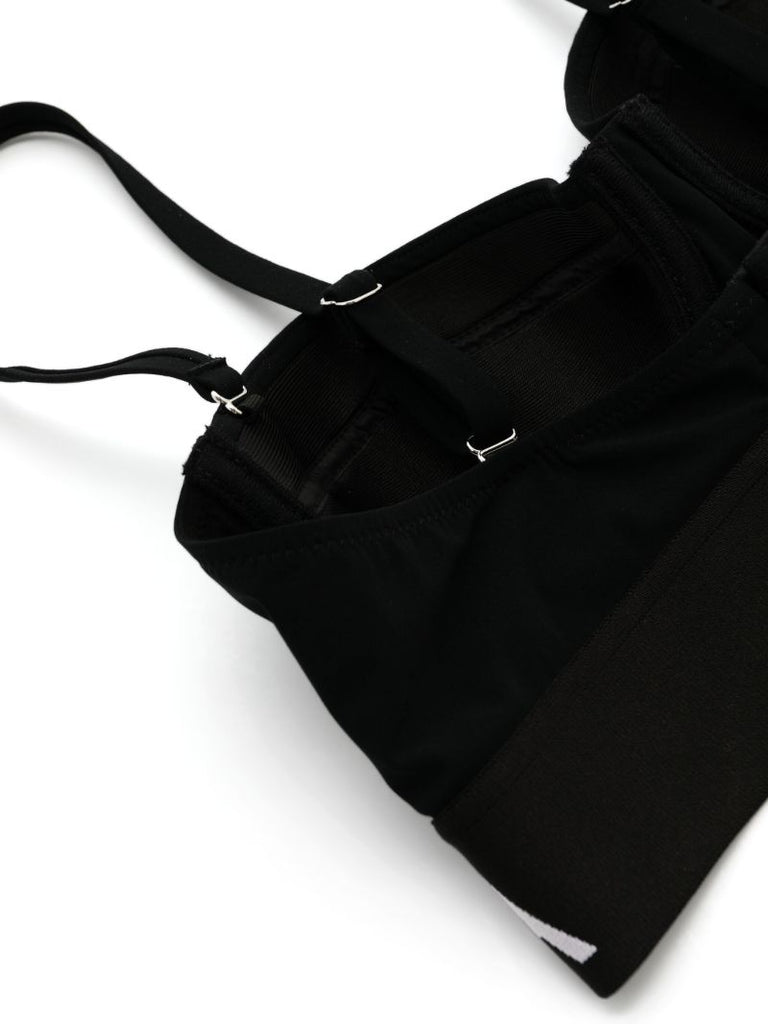 Black Logo-band Bikini