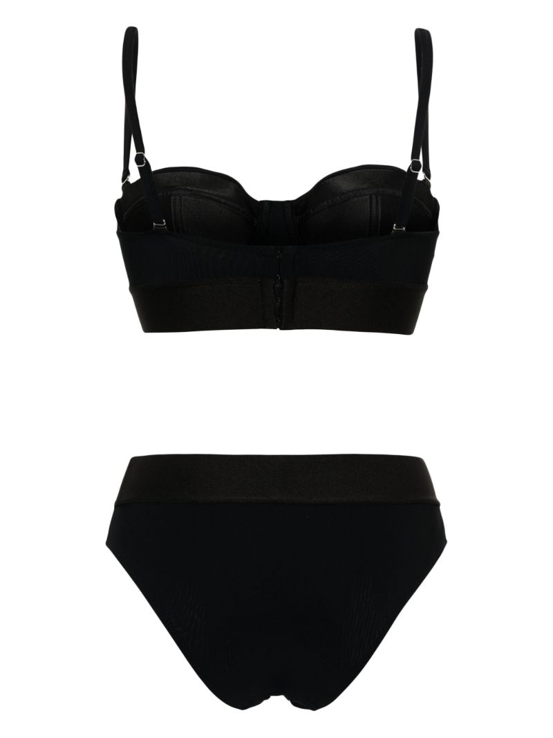 Black Logo-band Bikini