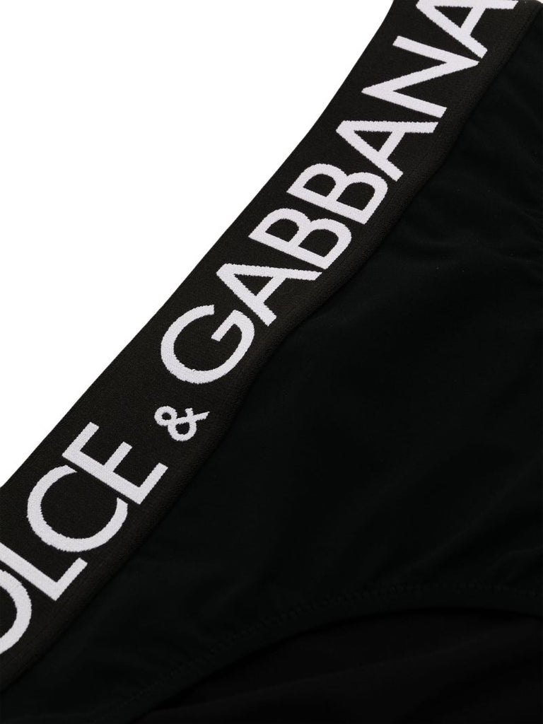 Black Logo-band Bikini