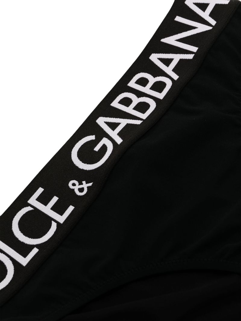 Black Logo-band Bikini