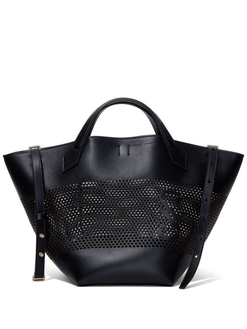 Black Ps1 Large Leather Tote Bag