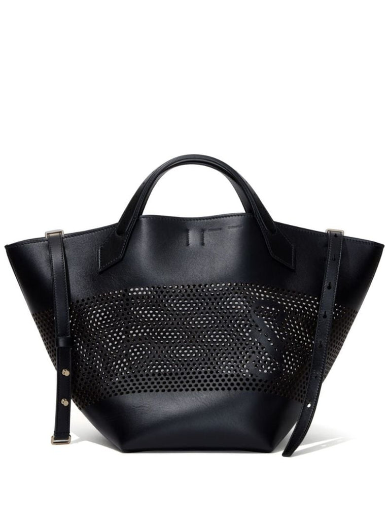 Black Ps1 Large Leather Tote Bag