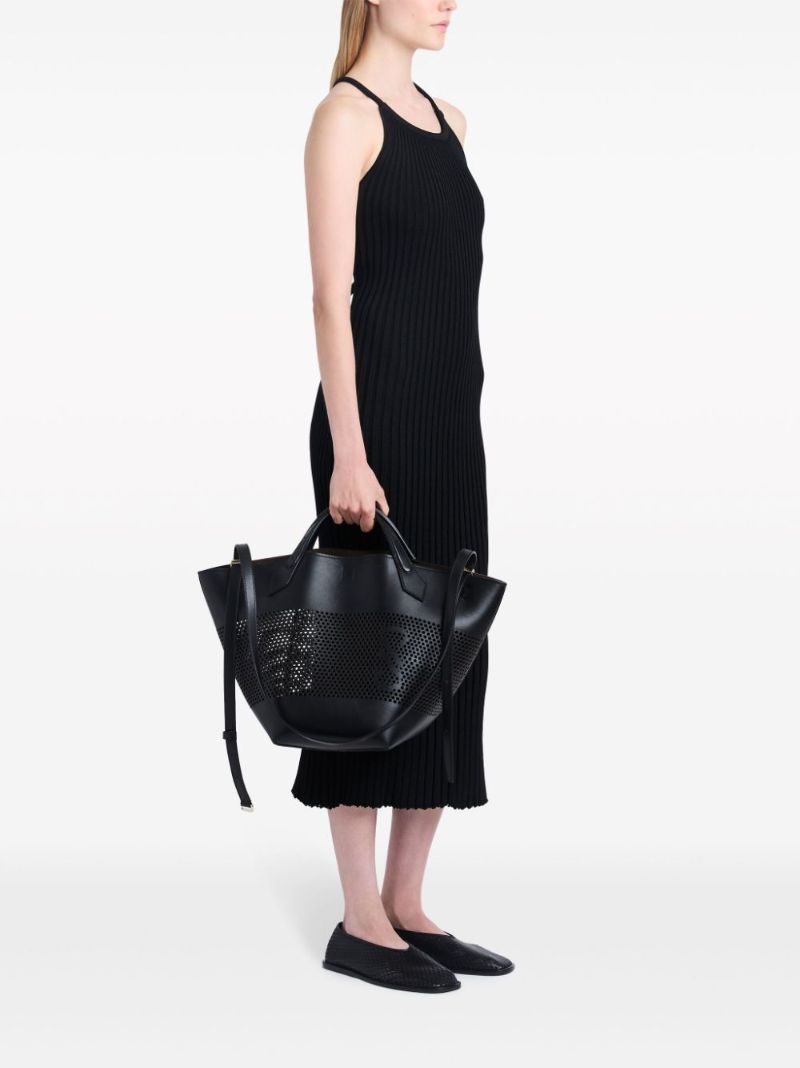 Black Ps1 Large Leather Tote Bag